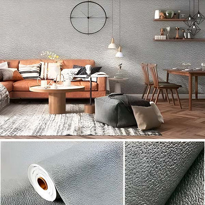 Tapet gros, autoadeziv (35 x 500 cm), gri